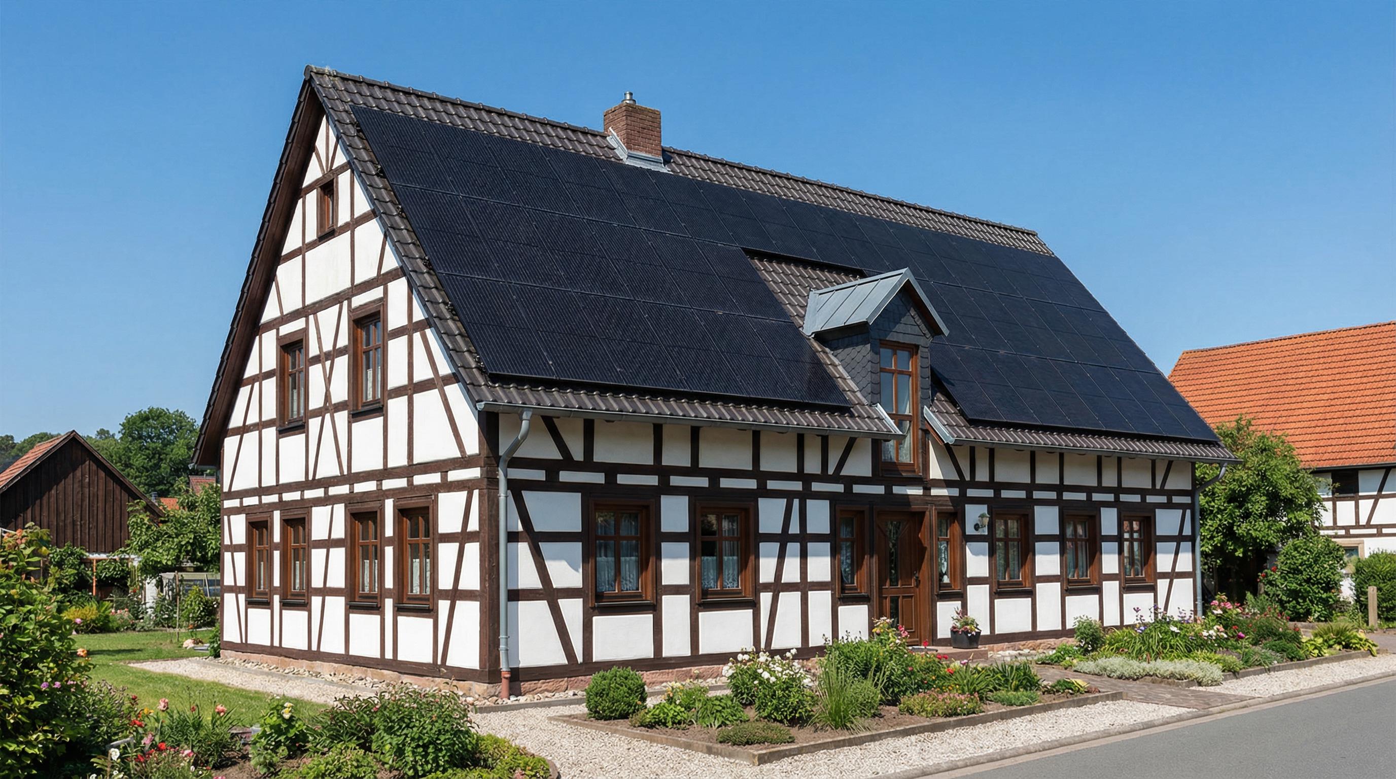 Satteldach - Mit AIKO Full Black Modulen