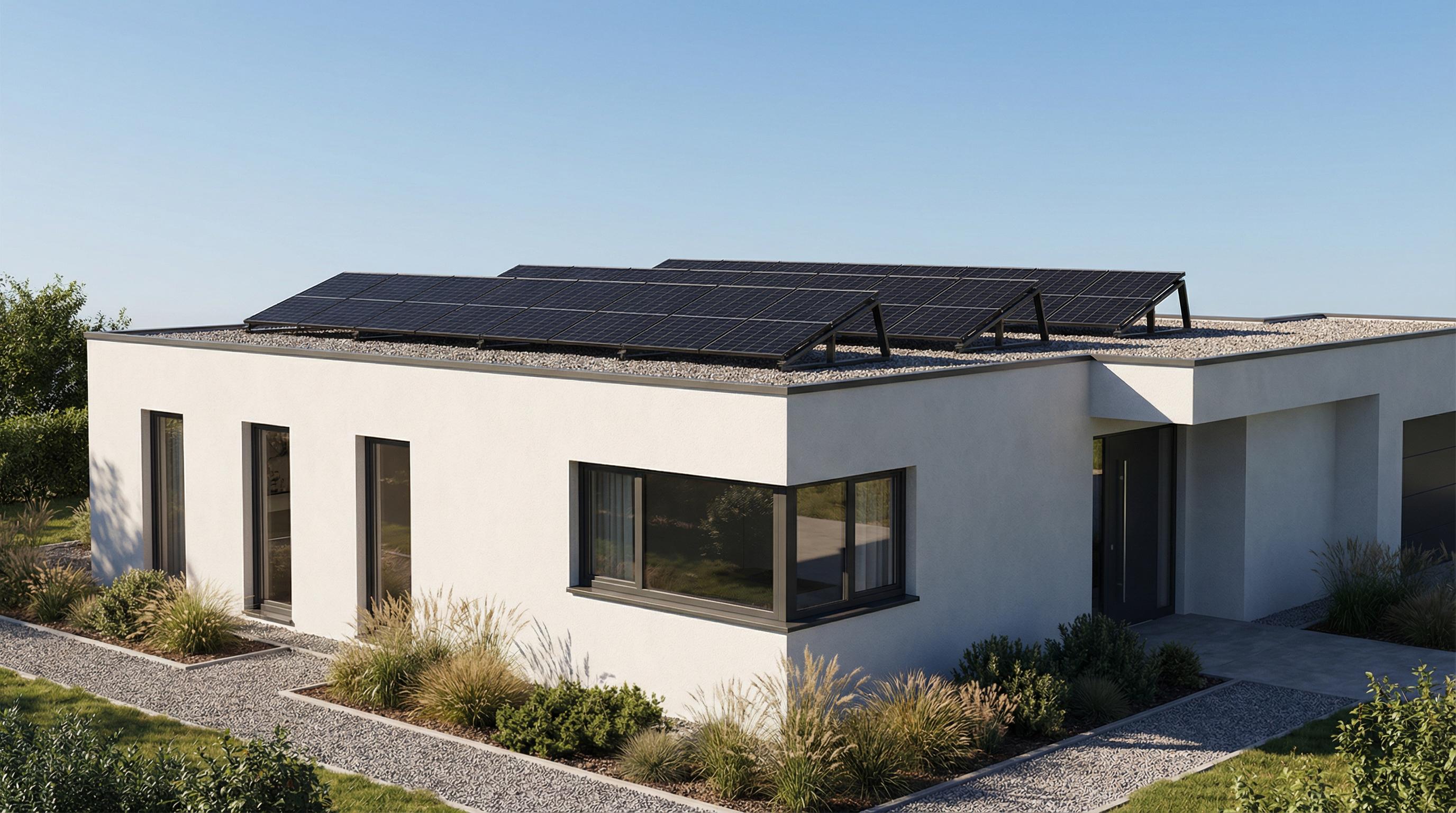 Flachdach - Mit AIKO Full Black Modulen