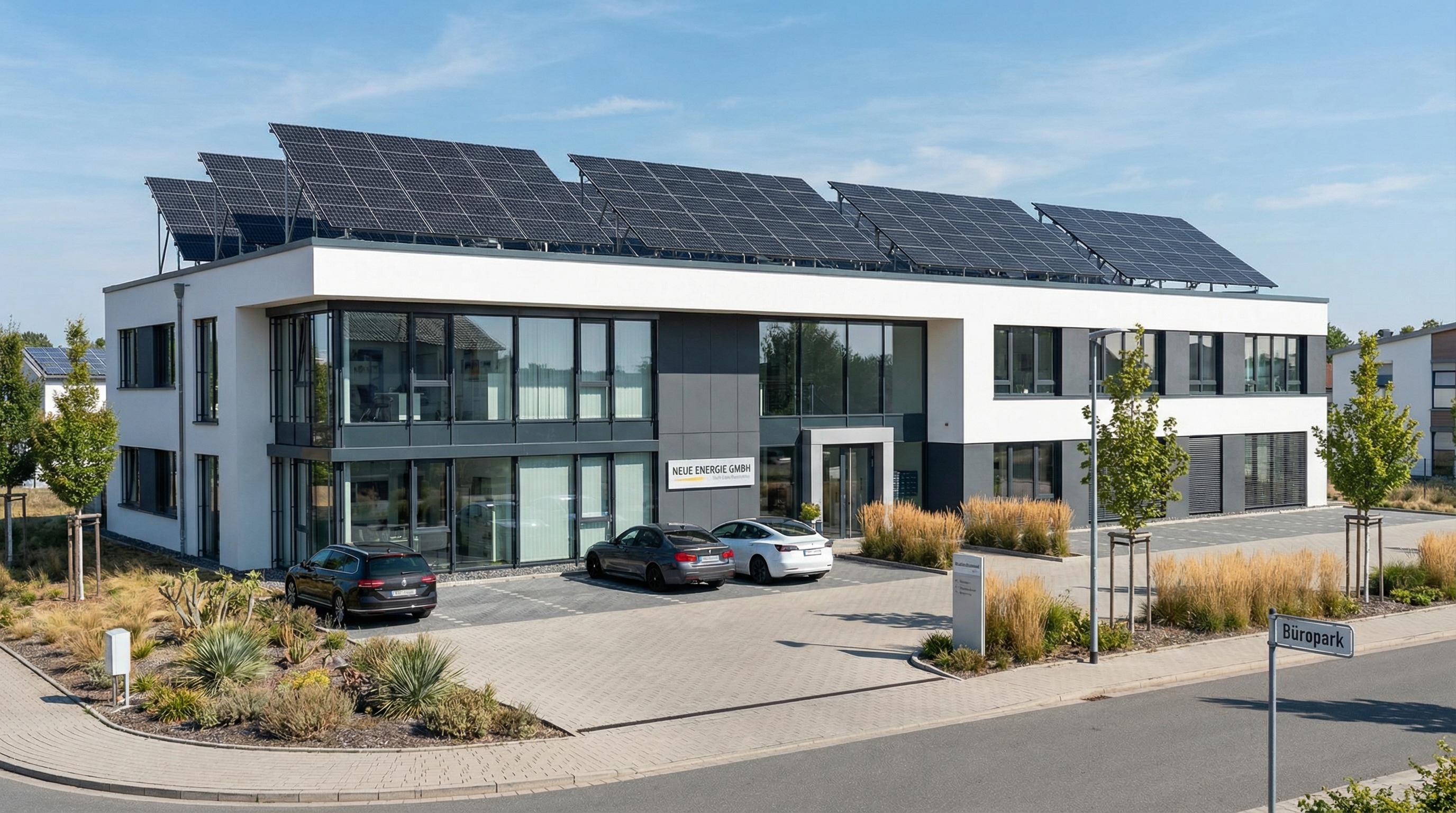 Bürogebäude - Mit AIKO Full Black Modulen